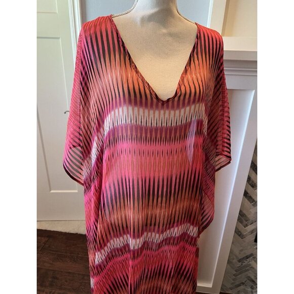 ECHO ATLANTIS PARADISE ISLAND WOMEN'S BEACH COVER-UP MULTICOLOR ONE SIZE - Picture 3 of 11